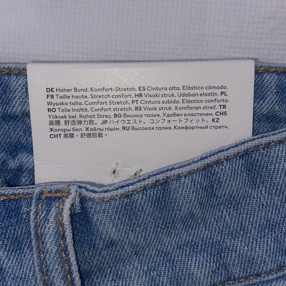 Women’s NWT H&M light blue denim cut off‎ high waisted jean shorts size 8 - Picture 7 of 12